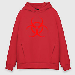 Толстовка оверсайз мужская BIOHAZARD, цвет: красный