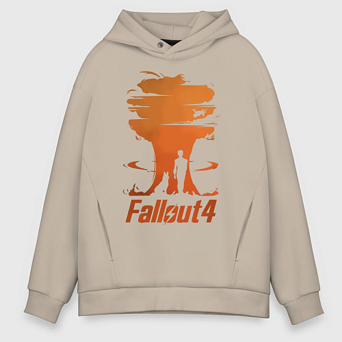 Мужское худи оверсайз Fallout 4 / Миндальный – фото 1