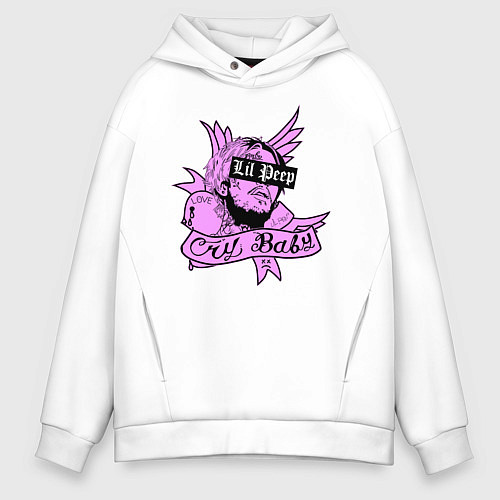 Мужское худи оверсайз LIL PEEP / Белый – фото 1