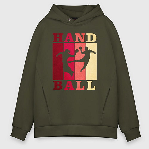 Мужское худи оверсайз Handball / Хаки – фото 1