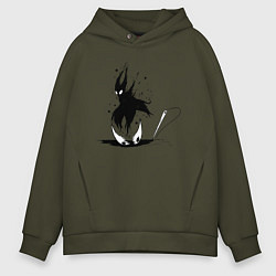 Толстовка оверсайз мужская Hollow Knight, цвет: хаки