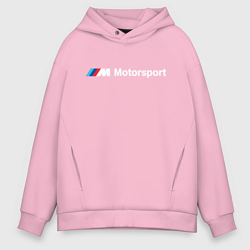 Мужское худи оверсайз БМВ Мотоспорт / Светло-розовый – фото 1