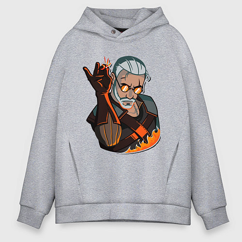 Мужское худи оверсайз Ведьмак / Меланж – фото 1