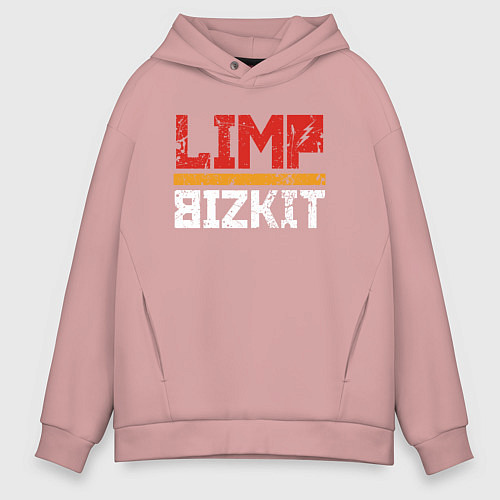 Мужское худи оверсайз LIMP BIZKIT / Пыльно-розовый – фото 1