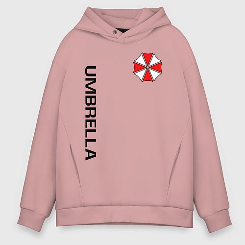 Мужское худи оверсайз UMBRELLA CORP / Пыльно-розовый – фото 1