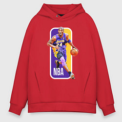 Толстовка оверсайз мужская NBA Kobe Bryant, цвет: красный