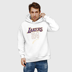 Толстовка оверсайз мужская LA LAKERS, цвет: белый — фото 2