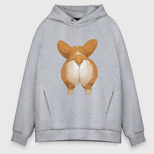 Мужское худи оверсайз Корги / Меланж – фото 1
