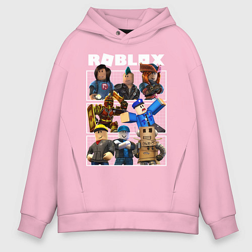 Мужское худи оверсайз ROBLOX / Светло-розовый – фото 1
