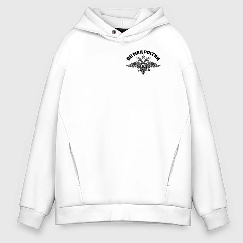 Мужское худи оверсайз Внутренние Войска / Белый – фото 1