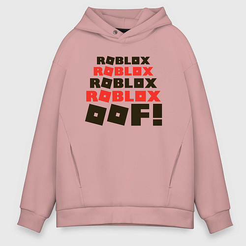 Мужское худи оверсайз ROBLOX / Пыльно-розовый – фото 1