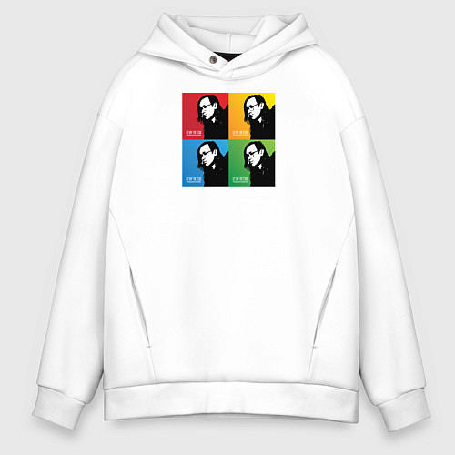 Мужское худи оверсайз Егор Летов / Белый – фото 1