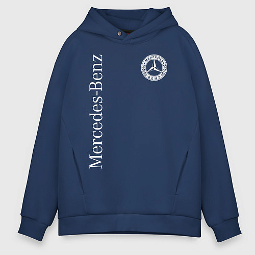 Мужское худи оверсайз MERCEDES / Тёмно-синий – фото 1