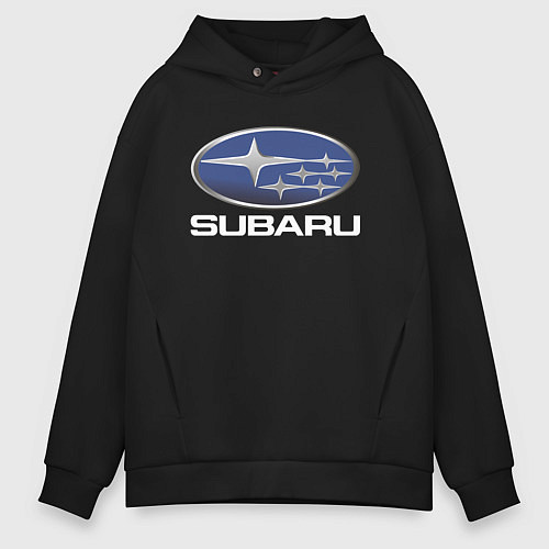 Мужское худи оверсайз SUBARU / Черный – фото 1