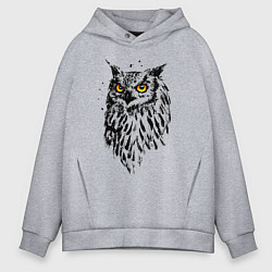 Толстовка оверсайз мужская Сова, цвет: меланж