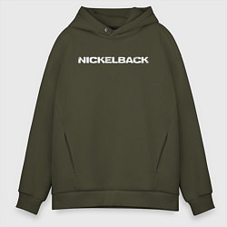 Толстовка оверсайз мужская Nickelback, цвет: хаки