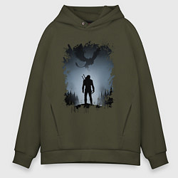 Толстовка оверсайз мужская ВЕДЬМАК, цвет: хаки