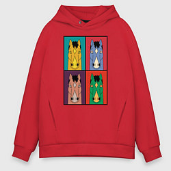 Толстовка оверсайз мужская BoJack Horseman, цвет: красный