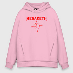 Толстовка оверсайз мужская Megadeth, цвет: светло-розовый