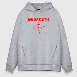 Толстовка оверсайз мужская Megadeth, цвет: меланж