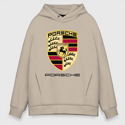 Толстовка оверсайз мужская PORSCHE, цвет: миндальный