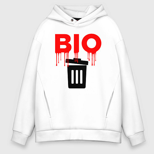 Мужское худи оверсайз BIO / Белый – фото 1