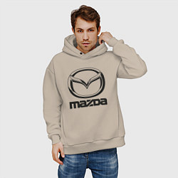 Толстовка оверсайз мужская MAZDA LOGO, цвет: миндальный — фото 2