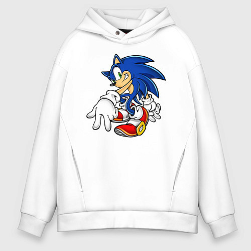 Мужское худи оверсайз SONIC / Белый – фото 1