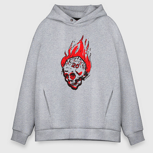 Мужское худи оверсайз Критический бросок / Меланж – фото 1