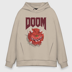 Толстовка оверсайз мужская DOOM, цвет: миндальный