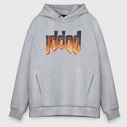 Толстовка оверсайз мужская IDDQD DOOM, цвет: меланж