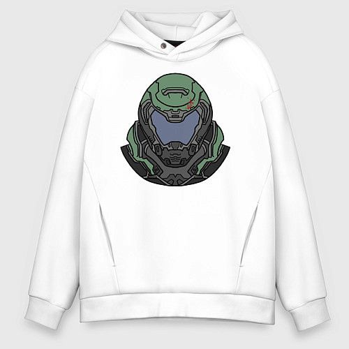 Мужское худи оверсайз Палач Рока / Белый – фото 1