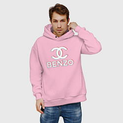 Толстовка оверсайз мужская BBT BENZO GANG, цвет: светло-розовый — фото 2