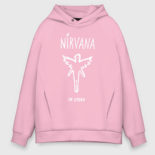 Мужское худи оверсайз Nirvana In utero / Светло-розовый – фото 1