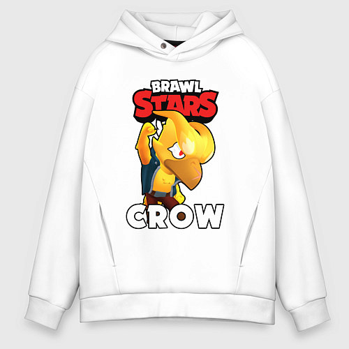 Мужское худи оверсайз BRAWL STARS CROW PHOENIX / Белый – фото 1