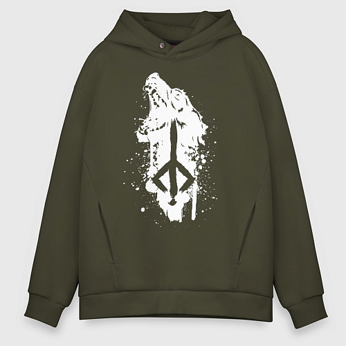 Мужское худи оверсайз BLOODBORNE / Хаки – фото 1