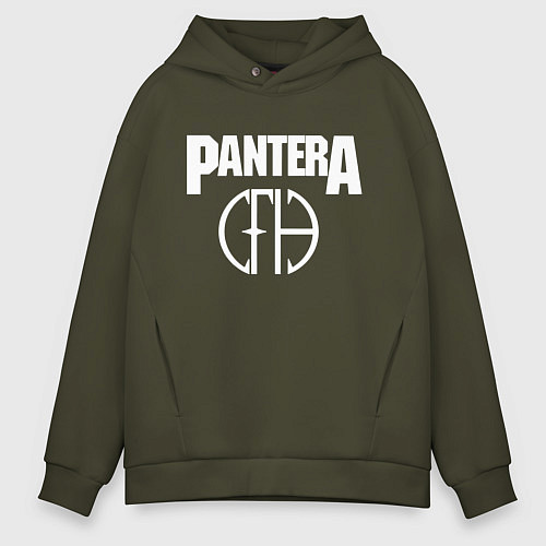 Мужское худи оверсайз Pantera / Хаки – фото 1