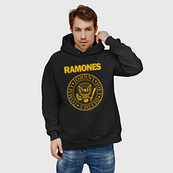 Толстовка оверсайз мужская RAMONES, цвет: черный — фото 2