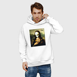 Толстовка оверсайз мужская Mona Lisa, цвет: белый — фото 2