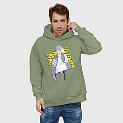 Толстовка оверсайз мужская Сато, цвет: авокадо — фото 2