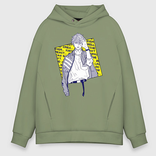 Мужское худи оверсайз Сато / Авокадо – фото 1