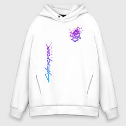 Толстовка оверсайз мужская CYBERPUNK 2077, цвет: белый