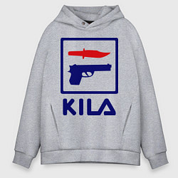 Толстовка оверсайз мужская Kila Fila, цвет: меланж