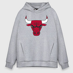Толстовка оверсайз мужская Chicago Bulls, цвет: меланж