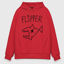 Толстовка оверсайз мужская Nirvana Flipper, цвет: красный