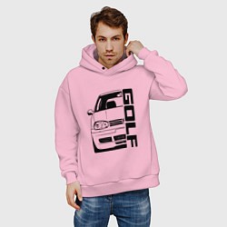 Толстовка оверсайз мужская Volkswagen Golf Z, цвет: светло-розовый — фото 2