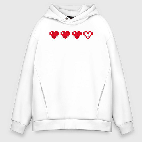Мужское худи оверсайз Video game / Белый – фото 1