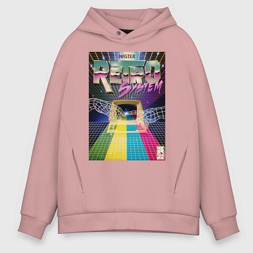 Мужское худи оверсайз Retro game / Пыльно-розовый – фото 1
