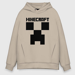 Толстовка оверсайз мужская MINECRAFT CREEPER, цвет: миндальный