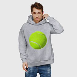 Толстовка оверсайз мужская Теннис, цвет: меланж — фото 2